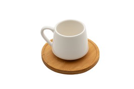 Hermia Juego de tazas de café PLT0095, Blanco, 2 piezas